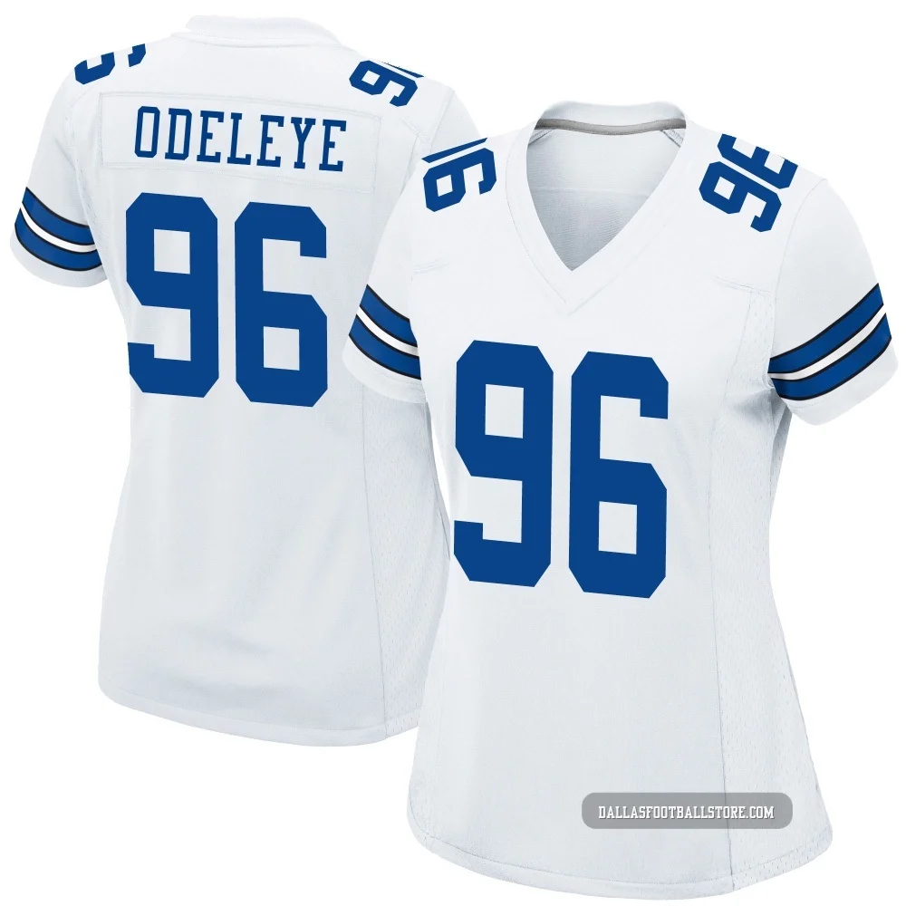 Adedayo Odeleye Dallas Cowboys ＃96 Game Women's White Jersey