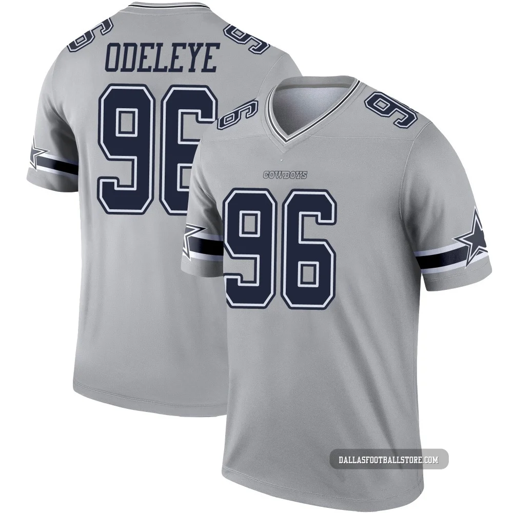 Adedayo Odeleye Dallas Cowboys ＃96 Legend Youth Gray Inverted Jersey
