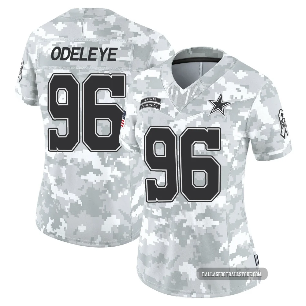 Adedayo Odeleye Dallas Cowboys ＃96 Limited Women's Arctic Camo 2024 Salute to Service Jersey