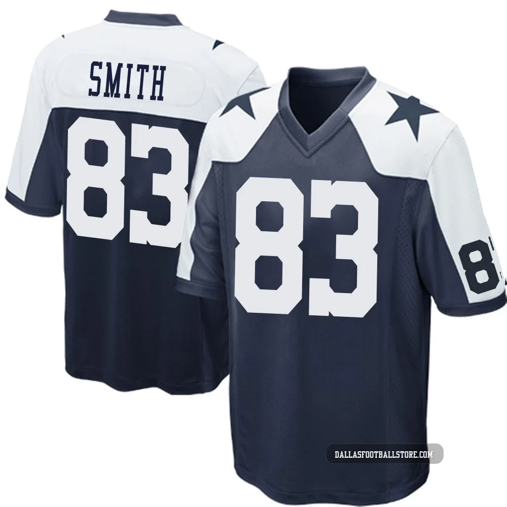 Anthony Smith Dallas Cowboys ＃83 Game Youth Navy Blue Throwback Jersey