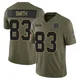 Anthony Smith Dallas Cowboys ＃83 Limited Men's Olive 2025 Salute to Service Jersey