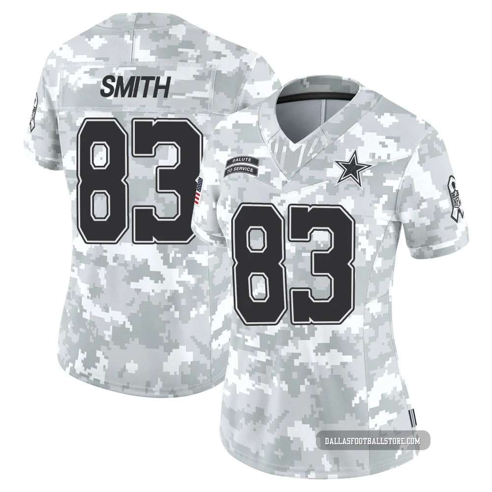 Anthony Smith Dallas Cowboys ＃83 Limited Women's Arctic Camo 2024 Salute to Service Jersey