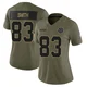 Anthony Smith Dallas Cowboys ＃83 Limited Women's Olive 2025 Salute to Service Jersey
