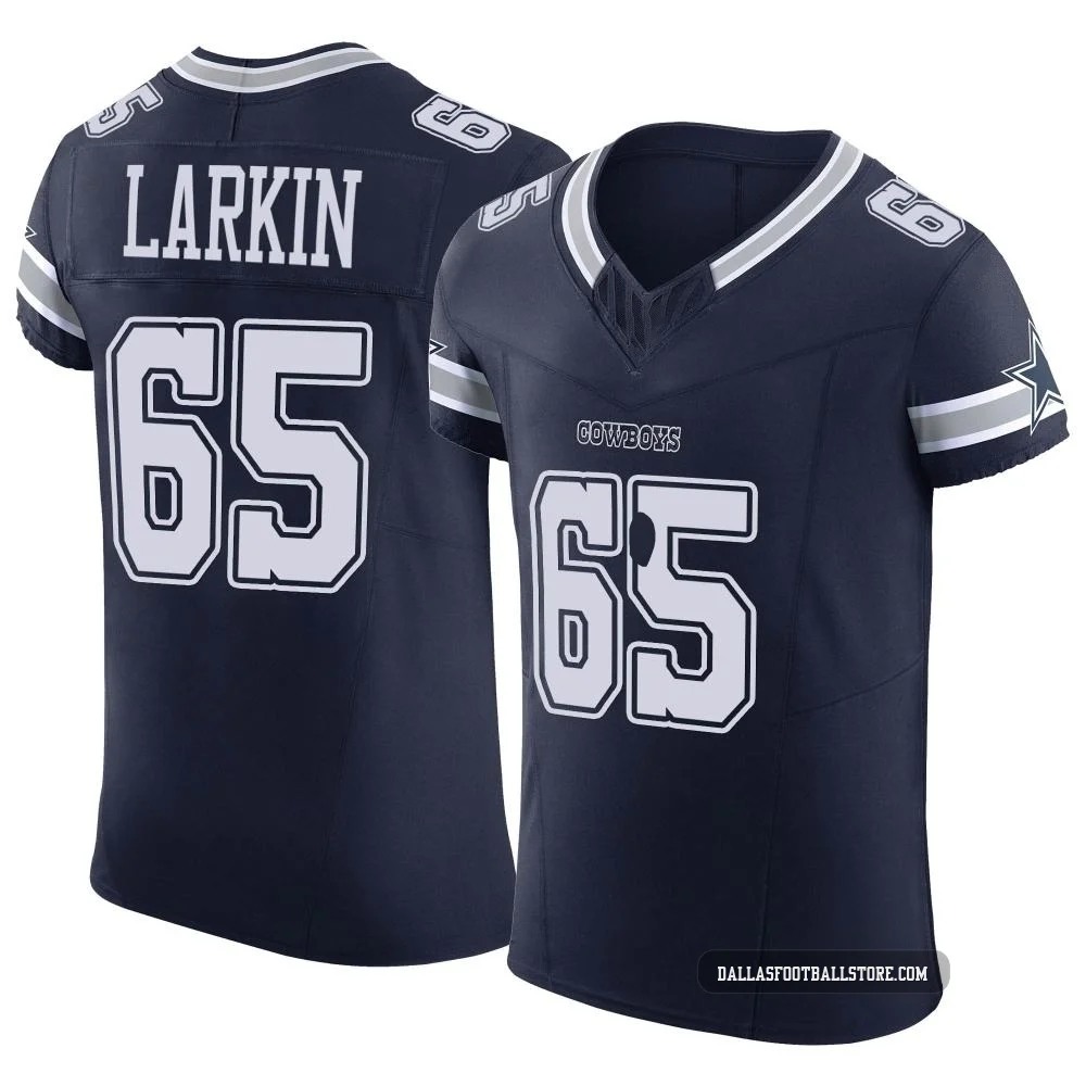 Austin Larkin Dallas Cowboys ＃65 Elite Men's Navy Vapor F.U.S.E. Jersey