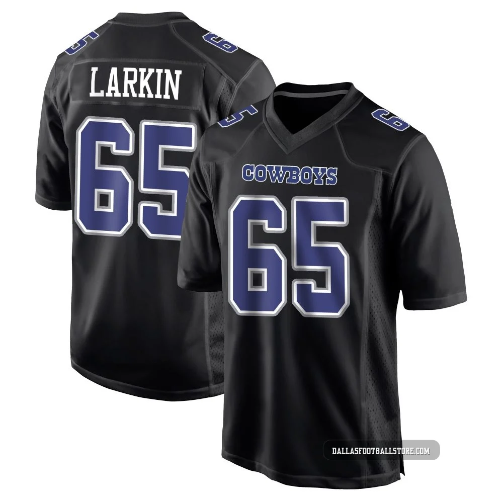 Austin Larkin Dallas Cowboys ＃65 Game Men's Black Carbon Fashion Jersey