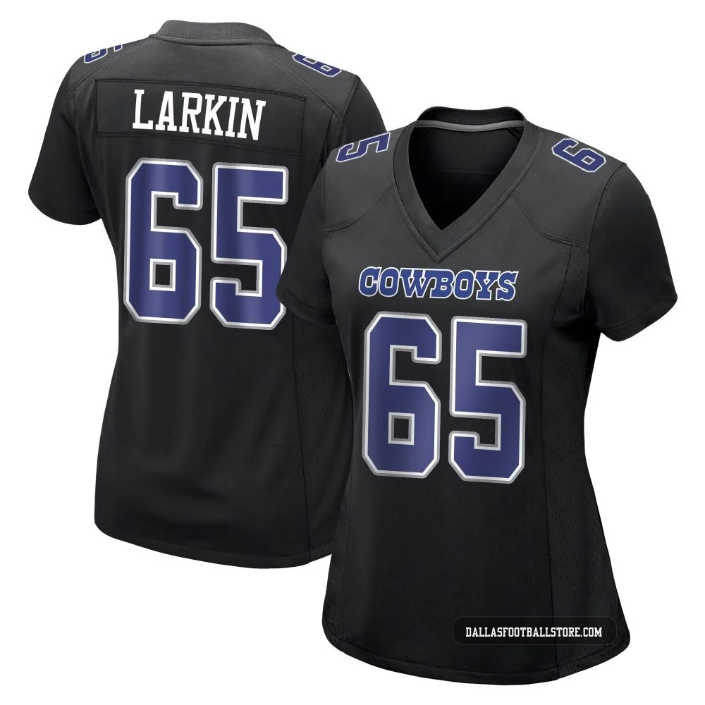 Austin Larkin Dallas Cowboys ＃65 Game Women's Black Carbon Fashion Jersey