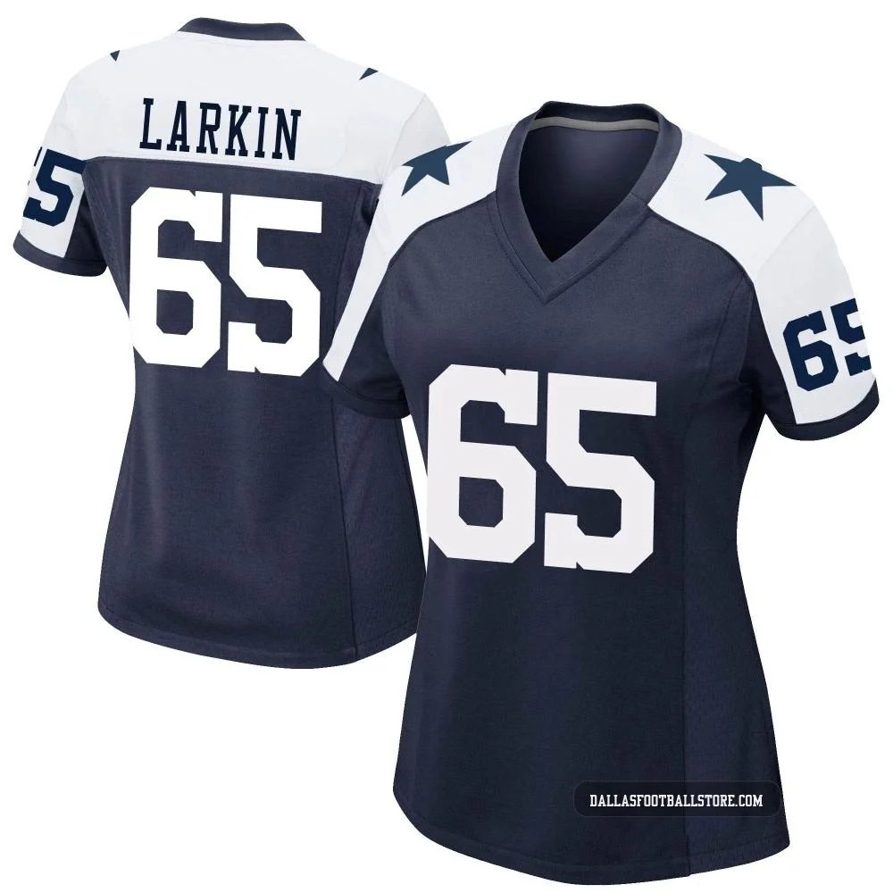 Austin Larkin Dallas Cowboys ＃65 Game Women's Navy Alternate Jersey