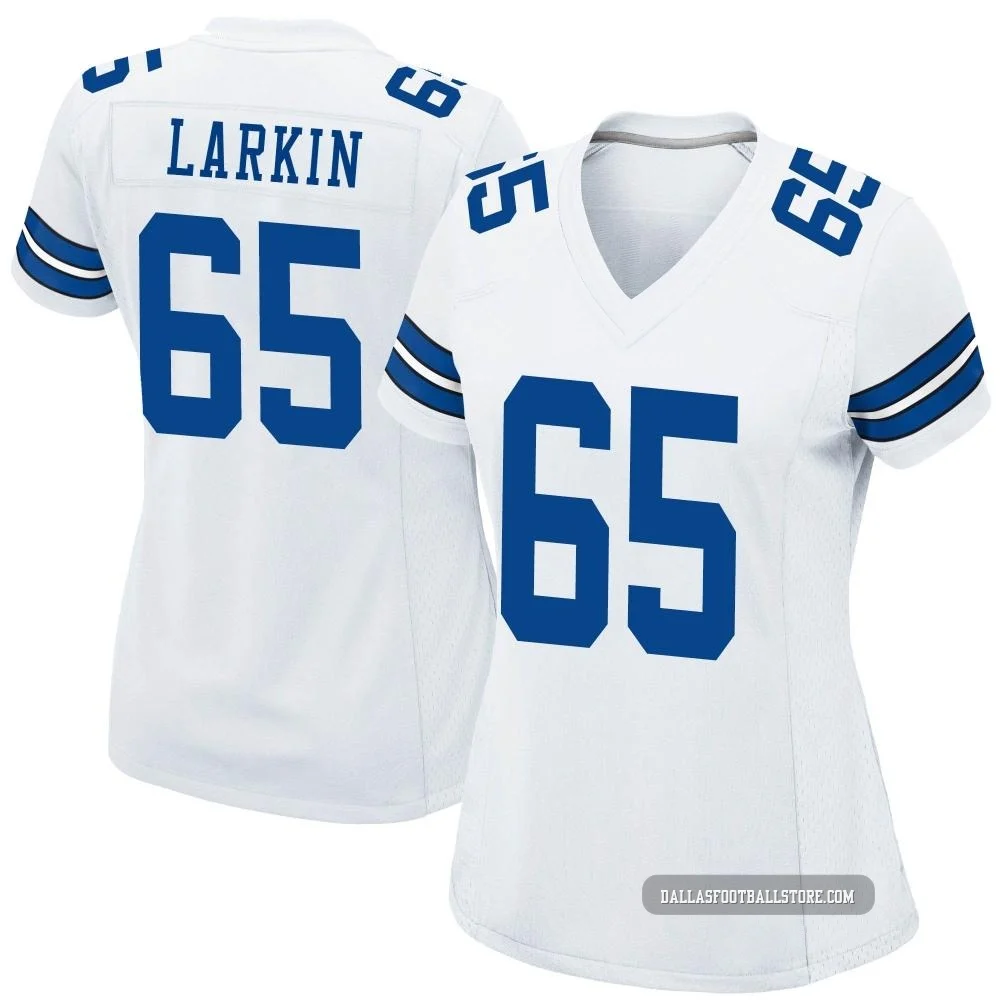 Austin Larkin Dallas Cowboys ＃65 Game Women's White Jersey