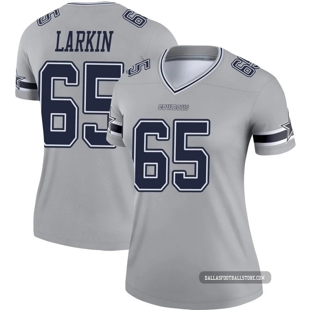 Austin Larkin Dallas Cowboys ＃65 Legend Women's Gray Inverted Jersey