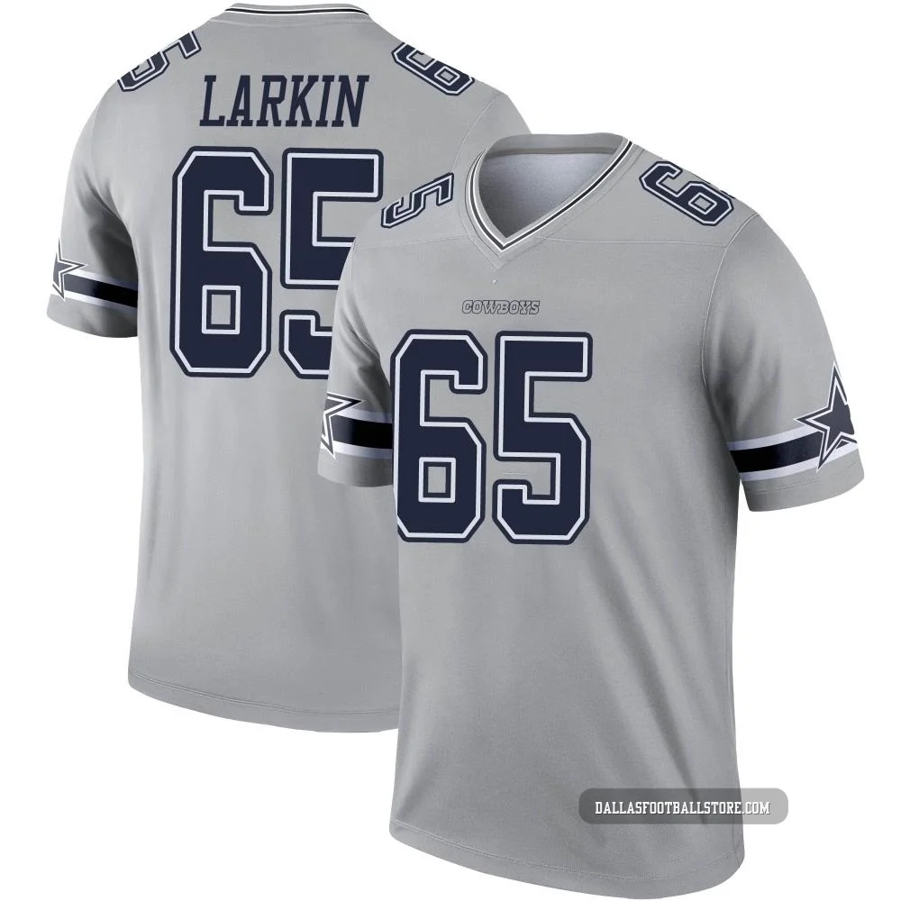 Austin Larkin Dallas Cowboys ＃65 Legend Youth Gray Inverted Jersey