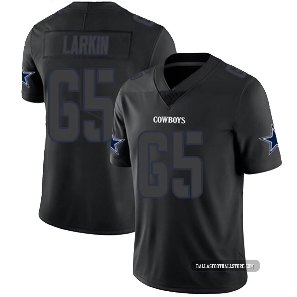 Austin Larkin Dallas Cowboys ＃65 Limited Men's Black Impact Jersey