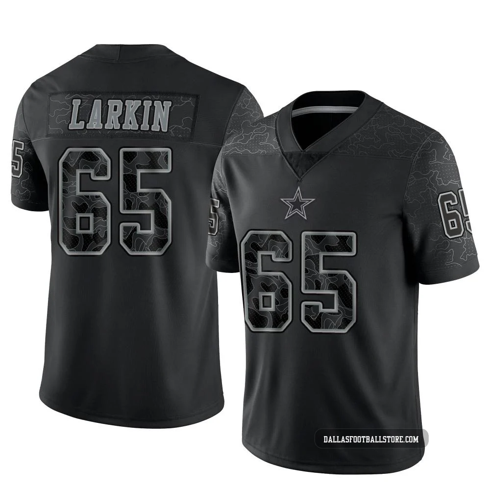 Austin Larkin Dallas Cowboys ＃65 Limited Men's Black Reflective Jersey