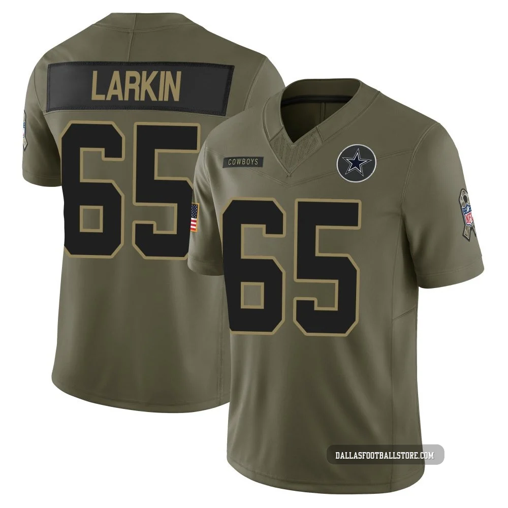 Austin Larkin Dallas Cowboys ＃65 Limited Men's Olive 2025 Salute to Service Jersey