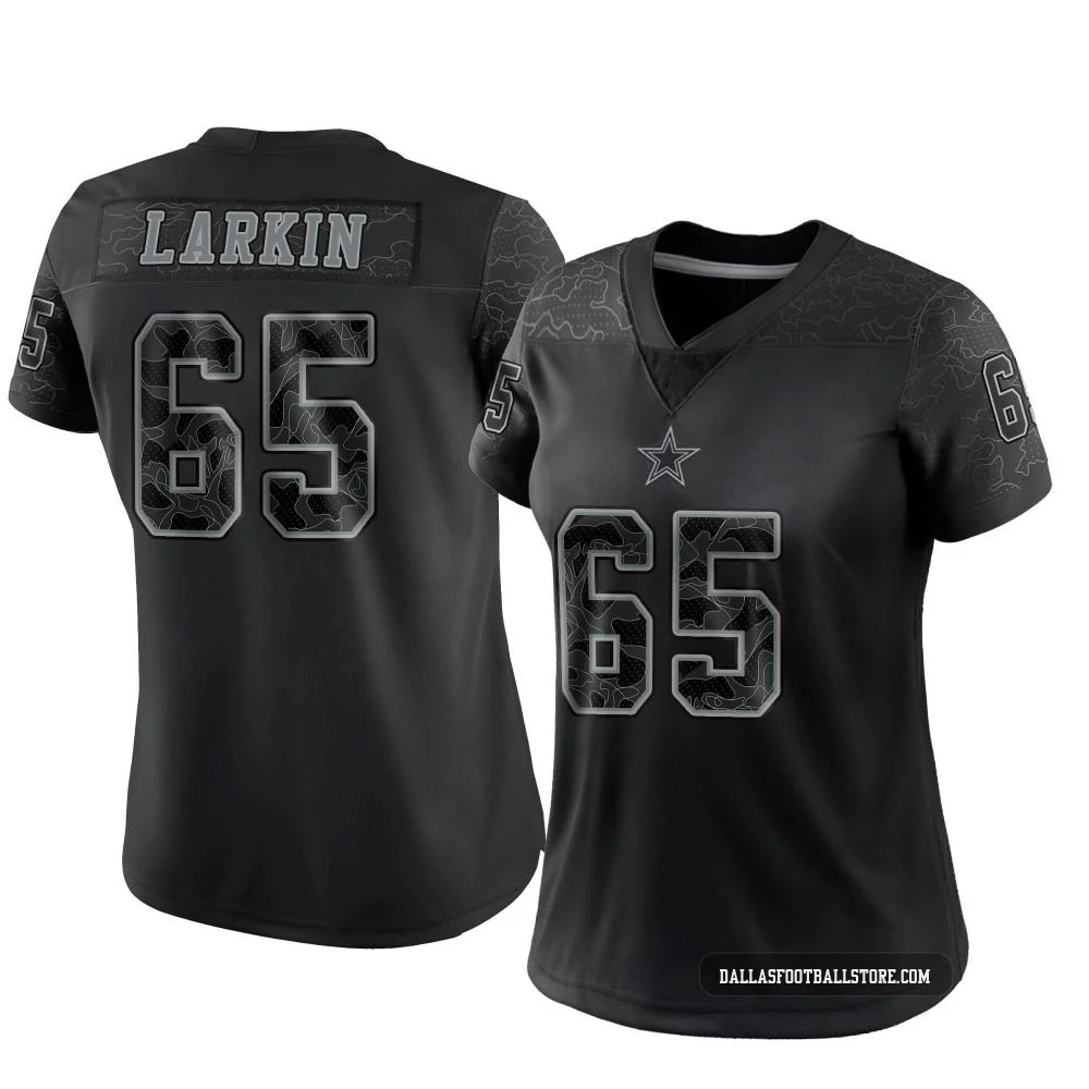 Austin Larkin Dallas Cowboys ＃65 Limited Women's Black Reflective Jersey