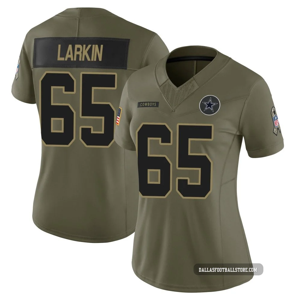 Austin Larkin Dallas Cowboys ＃65 Limited Women's Olive 2025 Salute to Service Jersey