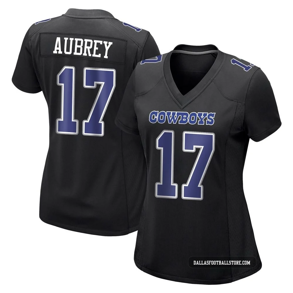 Brandon Aubrey Dallas Cowboys ＃17 Game Women's Black Carbon Fashion Jersey