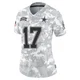 Brandon Aubrey Dallas Cowboys ＃17 Limited Women's Arctic Camo 2024 Salute to Service Jersey
