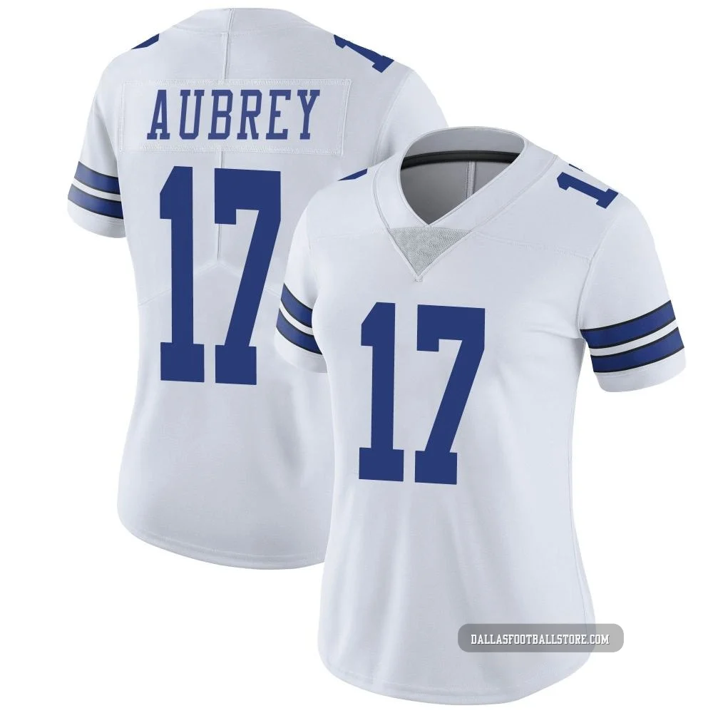 Brandon Aubrey Dallas Cowboys ＃17 Limited Women's White Vapor Untouchable Jersey