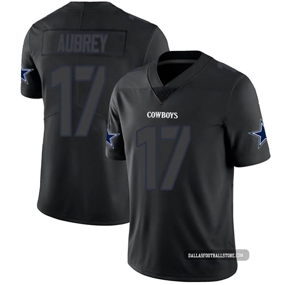 Brandon Aubrey Dallas Cowboys ＃17 Limited Youth Black Impact Jersey