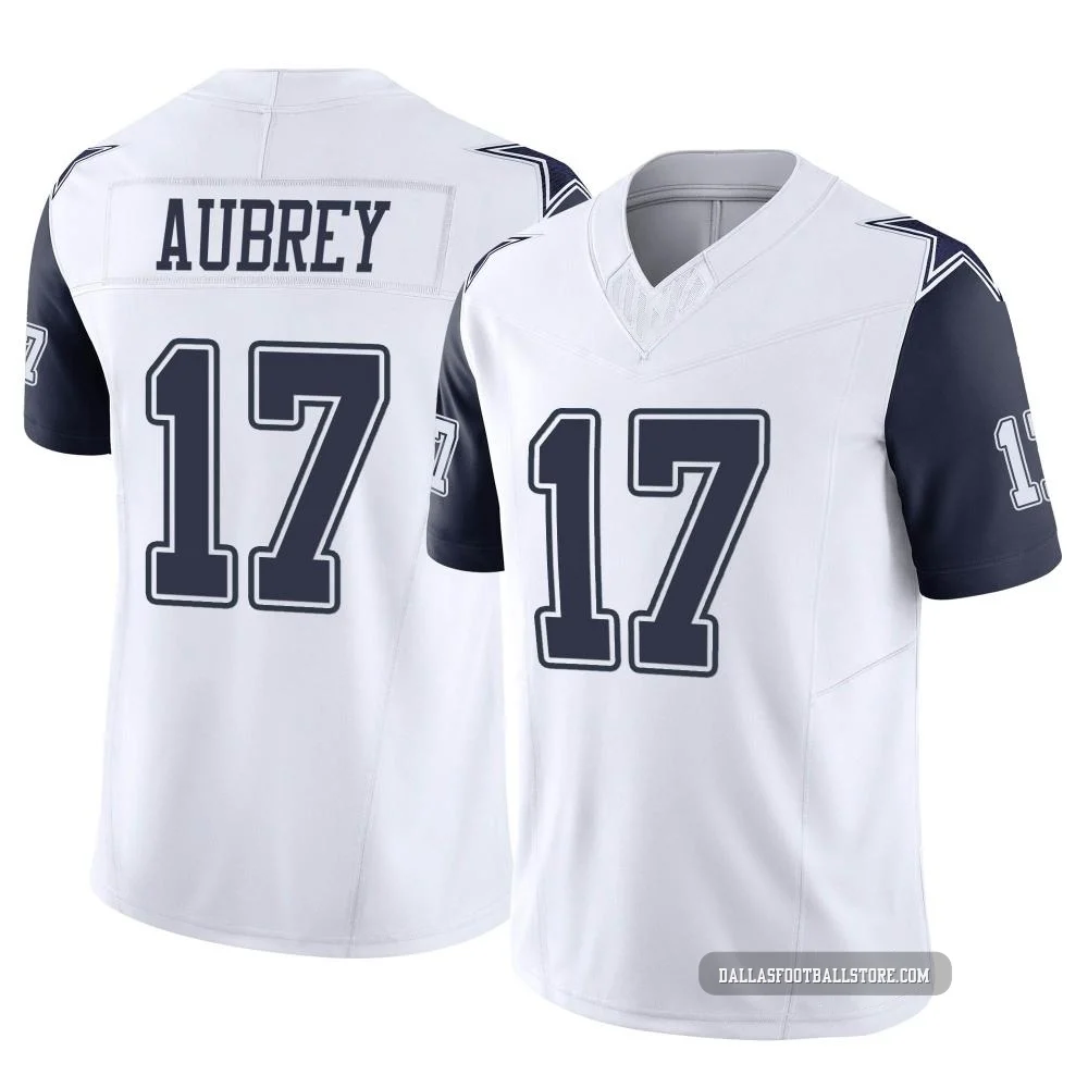 Brandon Aubrey Dallas Cowboys ＃17 Limited Youth White 2nd Alternate Vapor F.U.S.E. Jersey