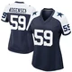 Brock Mogensen Dallas Cowboys ＃59 Game Women's Navy Alternate Jersey