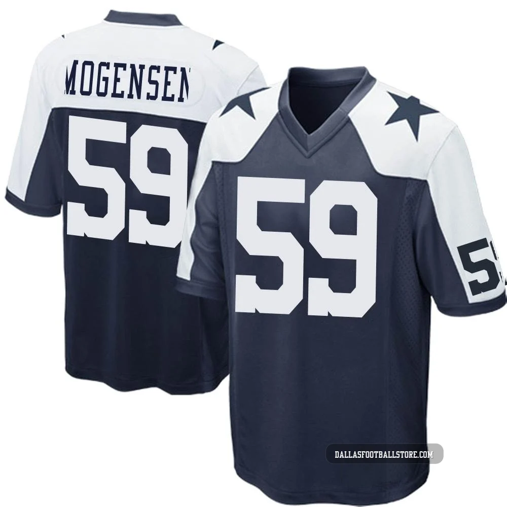 Brock Mogensen Dallas Cowboys ＃59 Game Youth Navy Blue Throwback Jersey