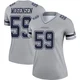 Brock Mogensen Dallas Cowboys ＃59 Legend Women's Gray Inverted Jersey