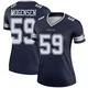 Brock Mogensen Dallas Cowboys ＃59 Legend Women's Navy Jersey