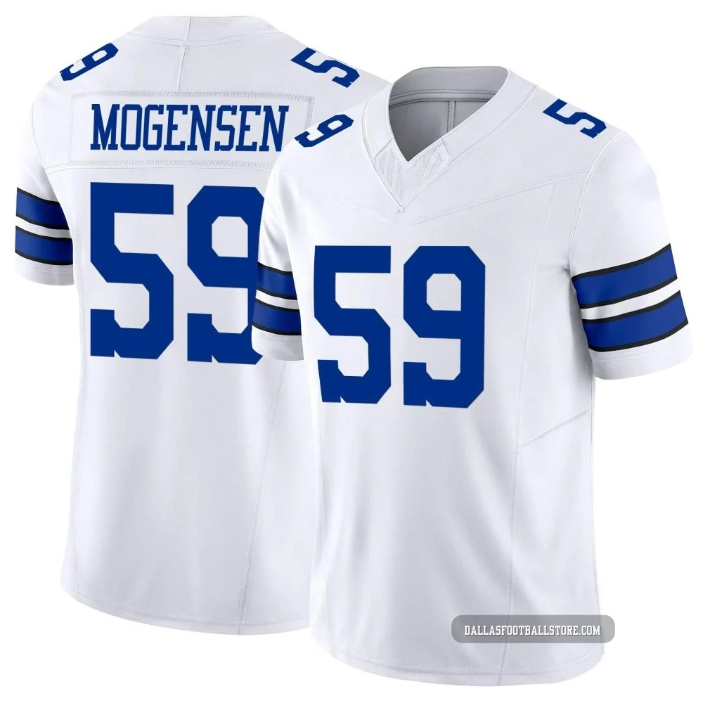 Brock Mogensen Dallas Cowboys ＃59 Limited Men's White Vapor F.U.S.E. Jersey