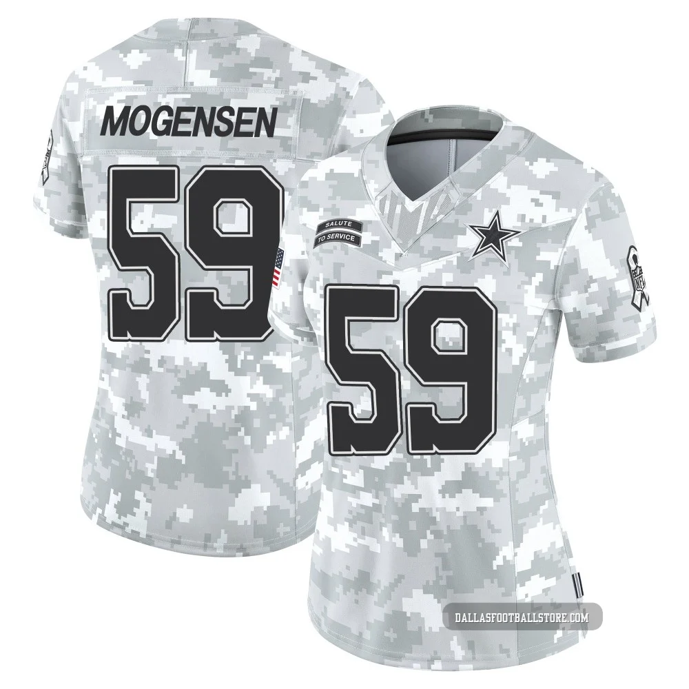 Brock Mogensen Dallas Cowboys ＃59 Limited Women's Arctic Camo 2024 Salute to Service Jersey