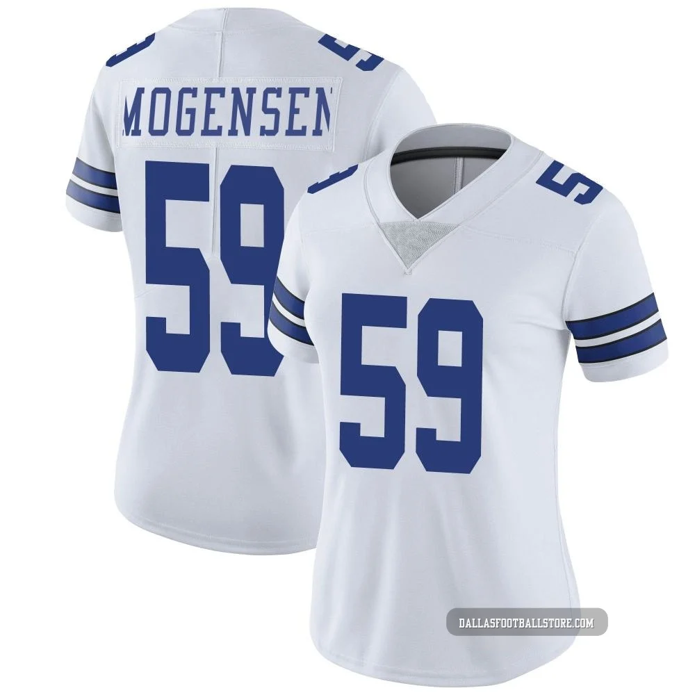 Brock Mogensen Dallas Cowboys ＃59 Limited Women's White Vapor Untouchable Jersey