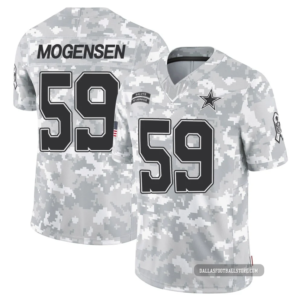 Brock Mogensen Dallas Cowboys ＃59 Limited Youth Arctic Camo 2024 Salute to Service Jersey