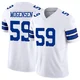 Brock Mogensen Dallas Cowboys ＃59 Limited Youth White Vapor F.U.S.E. Jersey