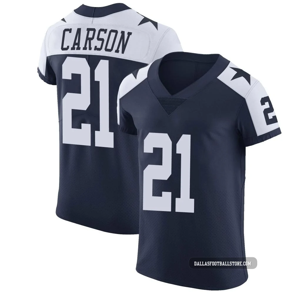 Caelen Carson Dallas Cowboys ＃21 Elite Men's Navy Alternate Vapor Untouchable Jersey