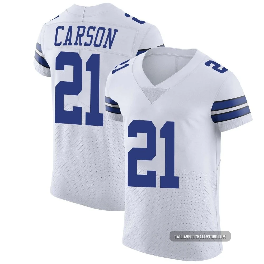 Caelen Carson Dallas Cowboys ＃21 Elite Men's White Vapor Untouchable Jersey