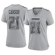 Caelen Carson Dallas Cowboys ＃21 Game Women's Gray Atmosphere Fashion Jersey