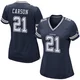 Caelen Carson Dallas Cowboys ＃21 Game Women's Navy Team Color Jersey