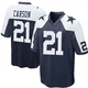 Caelen Carson Dallas Cowboys ＃21 Game Youth Navy Blue Throwback Jersey