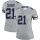 Caelen Carson Dallas Cowboys ＃21 Legend Women's Gray Inverted Jersey