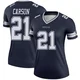 Caelen Carson Dallas Cowboys ＃21 Legend Women's Navy Jersey