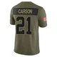 Caelen Carson Dallas Cowboys ＃21 Limited Men's Olive 2025 Salute to Service Jersey
