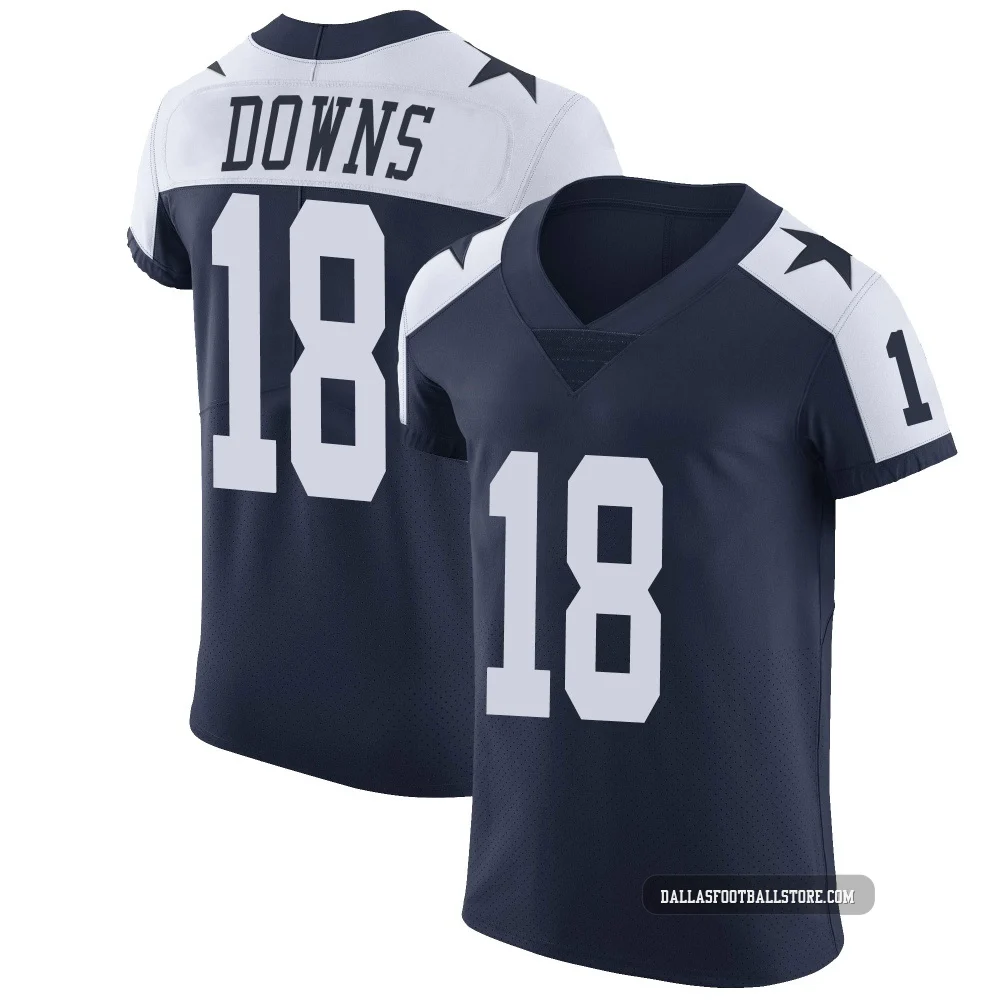 Caleb Downs Dallas Cowboys ＃18 Elite Men's Navy Alternate Vapor Untouchable Jersey