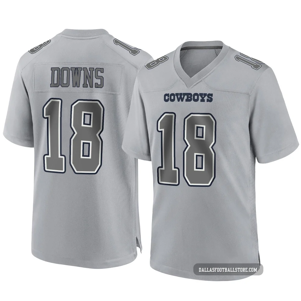 Caleb Downs Dallas Cowboys ＃18 Game Men's Gray Atmosphere Fashion Jersey