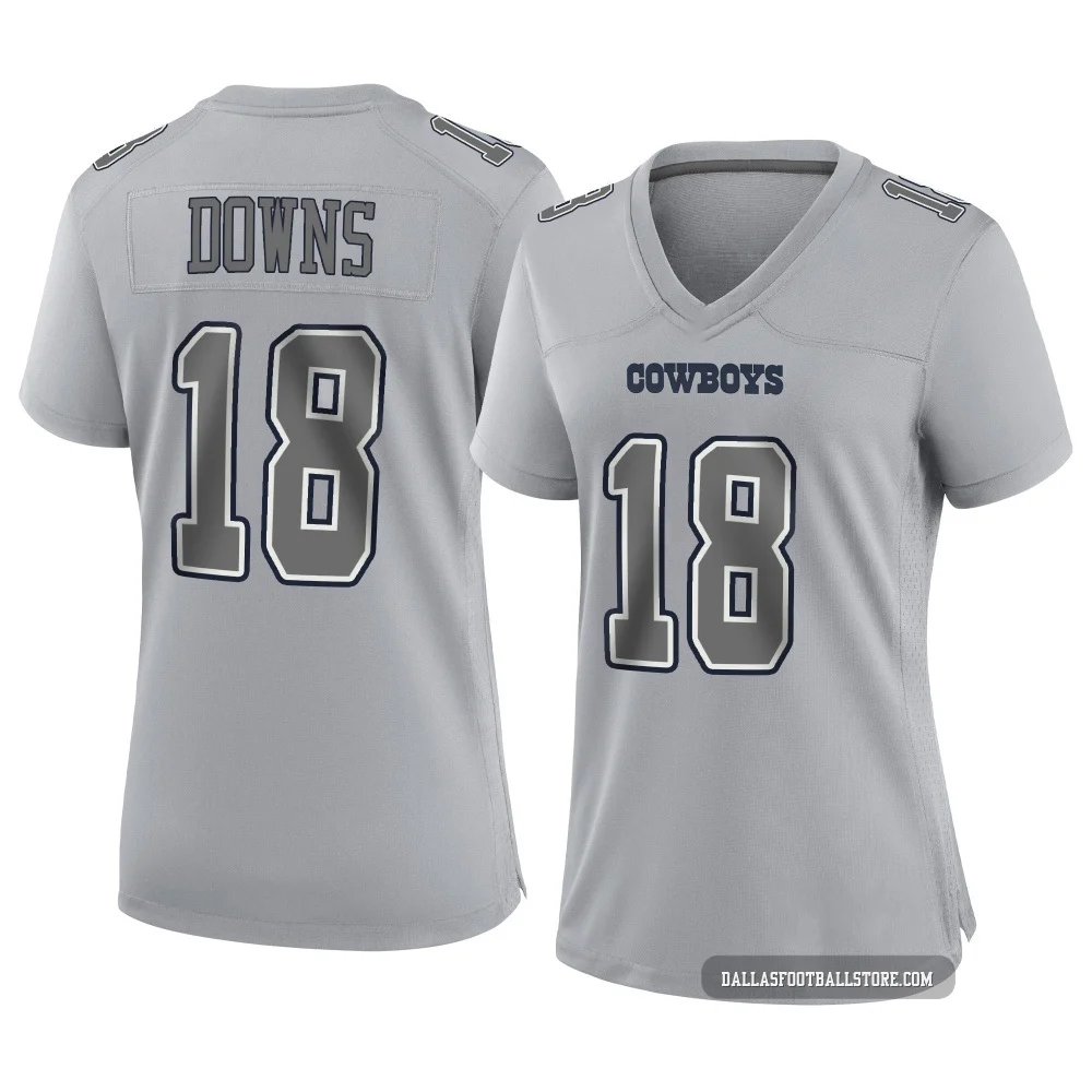 Caleb Downs Dallas Cowboys ＃18 Game Women's Gray Atmosphere Fashion Jersey