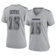 Caleb Downs Dallas Cowboys ＃18 Game Women's Gray Atmosphere Fashion Jersey