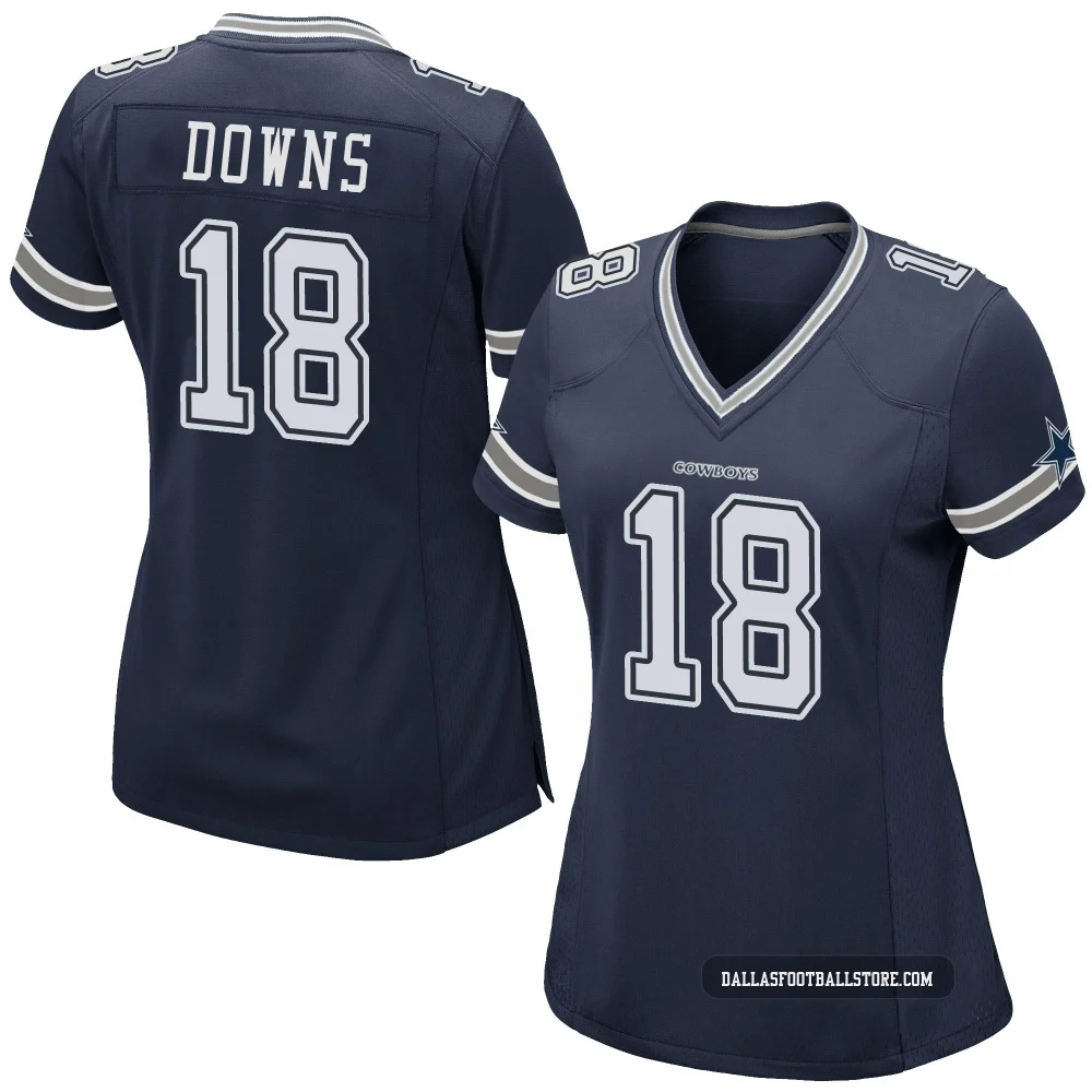 Caleb Downs Dallas Cowboys ＃18 Game Women's Navy Team Color Jersey