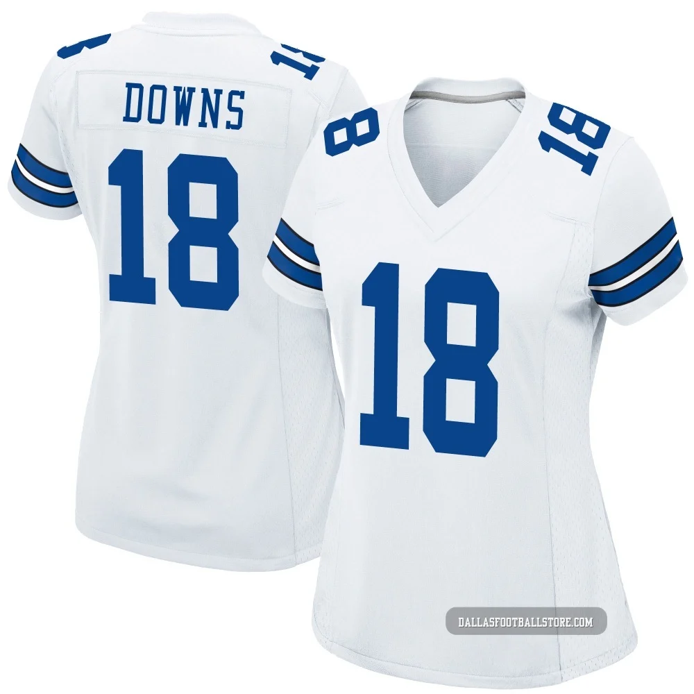 Caleb Downs Dallas Cowboys ＃18 Game Women's White Jersey