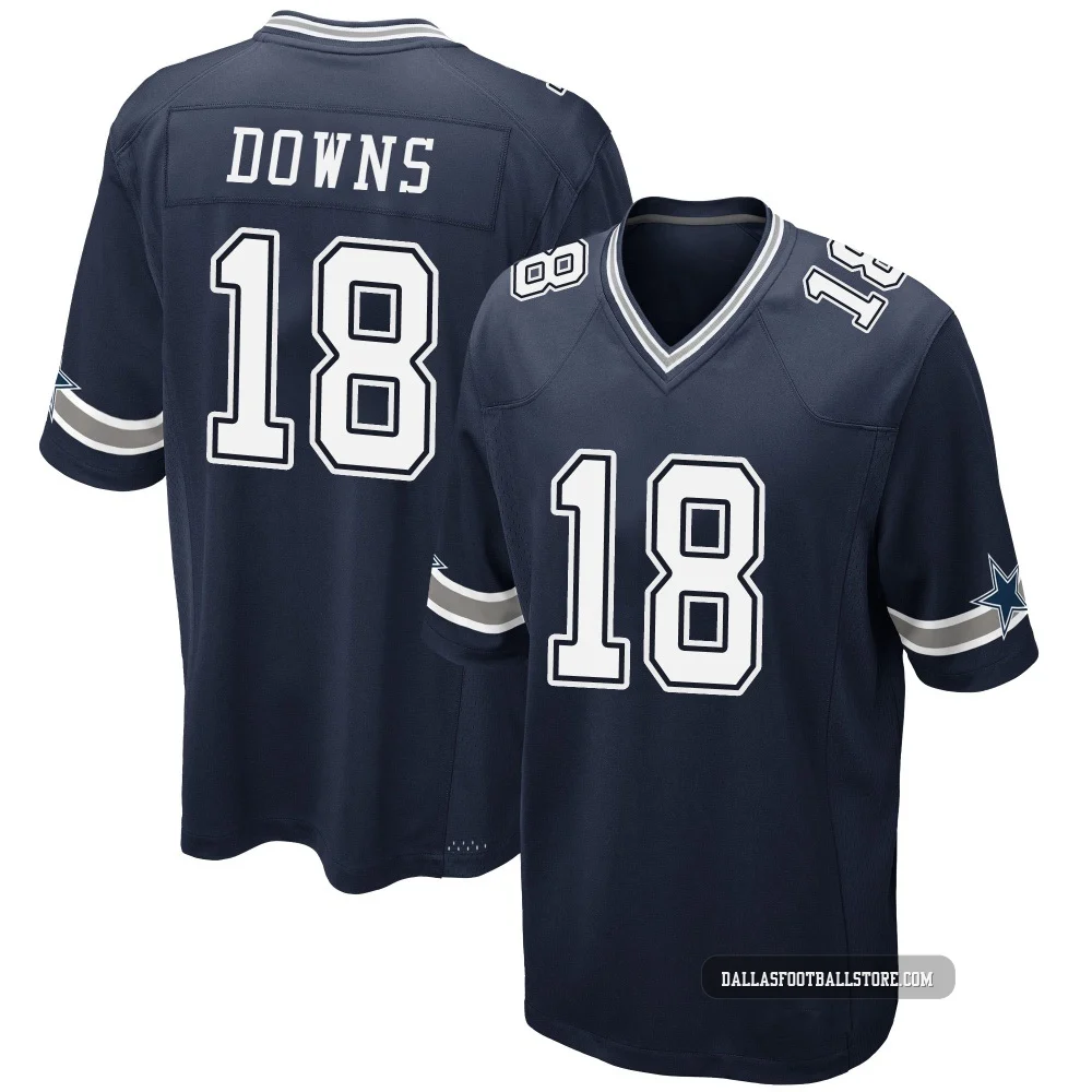 Caleb Downs Dallas Cowboys ＃18 Game Youth Navy Team Color Jersey