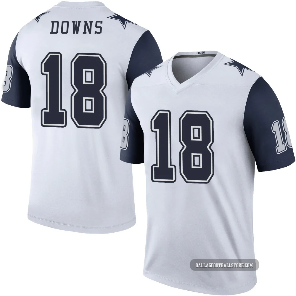 Caleb Downs Dallas Cowboys ＃18 Legend Men's White Color Rush Jersey