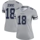 Caleb Downs Dallas Cowboys ＃18 Legend Women's Gray Inverted Jersey